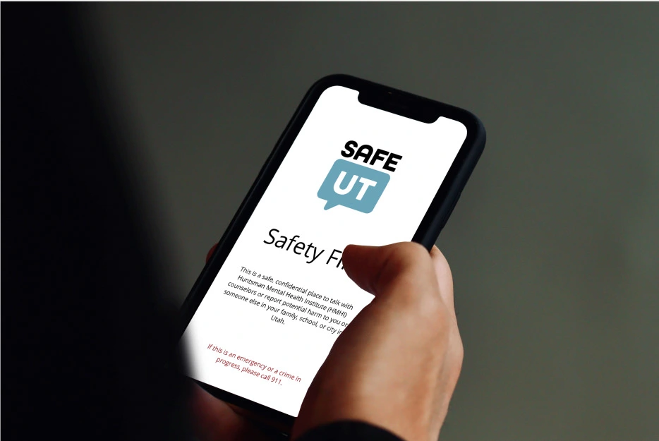 SAFE UT on a mobile phone
